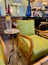 Mid century side table martini table wrought iron gilt metal Spanish 1950s