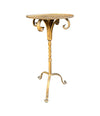 Mid century side table martini table wrought iron gilt metal Spanish 1950s