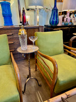 Mid century side table martini table wrought iron gilt metal Spanish 1950s