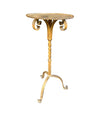 Mid century side table martini table wrought iron gilt metal Spanish 1950s