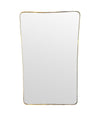 Mid century Italian brass framed mirror with original bevelled plate - mid century mirror