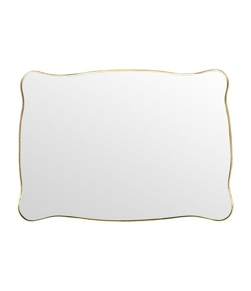 Mid century brass framed mirror Italian 1950s