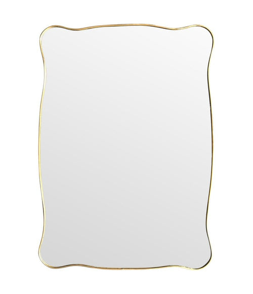 Mid century brass framed mirror Italian 1950s