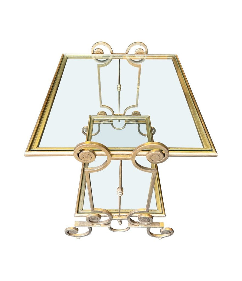 Mid Century side tables gilt wrought iron French 1950s - Mid century Furniture London