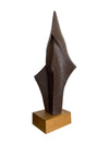 Mid century bronze abstract sculpture Belgian ceramic with bronze textured style finish