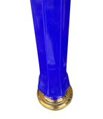 Mid Century table lamps Murano glass opaline cobalt blue by Gino Cenedese 1960s