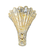 Mid century wall sconces gold leaf Orreors glass by Carl Fagerlund fan shaped wall sconces