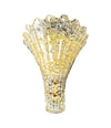 Mid century wall sconces gold leaf Orreors glass by Carl Fagerlund fan shaped wall sconces