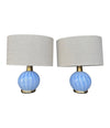 Mid Century table lamps Murano glass and brass by La Murrina 1960s
