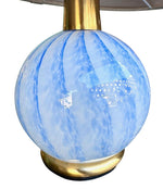 Mid Century table lamps Murano glass and brass by La Murrina 1960s