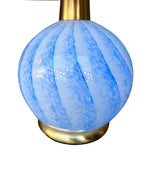 Mid Century table lamps Murano glass and brass by La Murrina 1960s