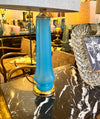 Mid Century table lamps turquoise blue Murano opaline glass by Giovanni Cenedese - 1960s