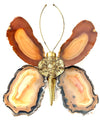 1970s Agate and brass butterfly wall light by Isabelle Faure - Mid Century Lighting
