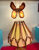 1970s Agate and brass butterfly wall light by Isabelle Faure - Mid Century Lighting