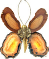 1970s Agate and brass butterfly wall light by Isabelle Faure - Mid Century Lighting