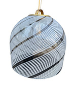 Mid century pendant light Murano swirl glass by Venini with brass top Italian