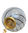 Mid century pendant light Murano swirl glass by Venini with brass top Italian