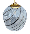 Mid century pendant light Murano swirl glass by Venini with brass top Italian