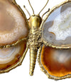 1970s agate and brass butterfly wall light by Isabelle Faure - Mid Century wall light