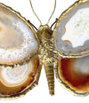 1970s agate and brass butterfly wall light by Isabelle Faure - Mid Century wall light