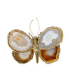 1970s agate and brass butterfly wall light by Isabelle Faure - Mid Century wall light