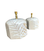 Mid century ceramic table lamps 1970s ceramic lamps by Ugo Zaccanini for Maison Lancel