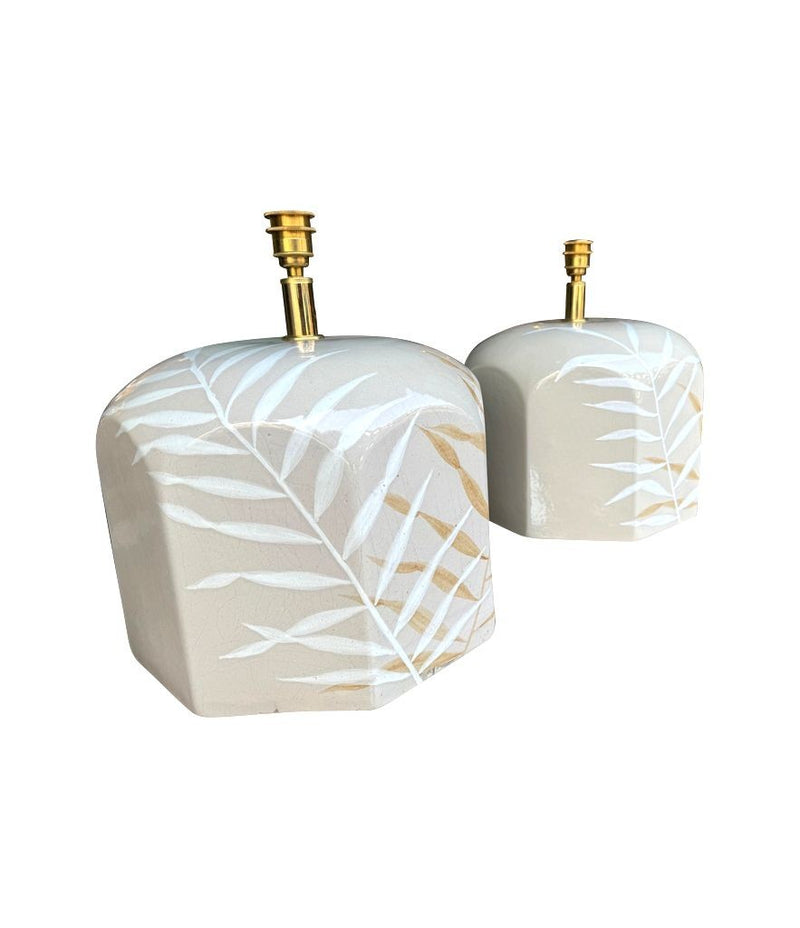 Mid century ceramic table lamps 1970s ceramic lamps by Ugo Zaccanini for Maison Lancel
