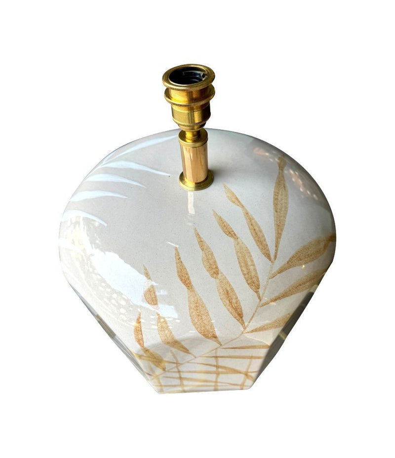 Mid century ceramic table lamps 1970s ceramic lamps by Ugo Zaccanini for Maison Lancel
