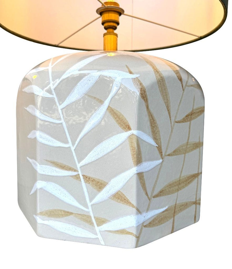 Mid century ceramic table lamps 1970s ceramic lamps by Ugo Zaccanini for Maison Lancel