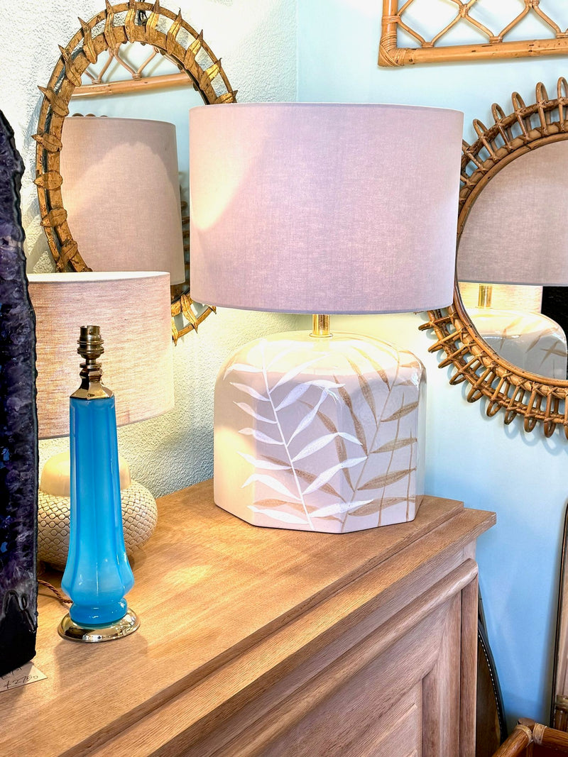 Mid century ceramic table lamps 1970s ceramic lamps by Ugo Zaccanini for Maison Lancel