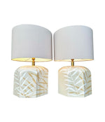 Mid century ceramic table lamps 1970s ceramic lamps by Ugo Zaccanini for Maison Lancel