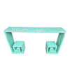 Mid century console table with greek key design in distressed beach finish - Mid Century Furniture