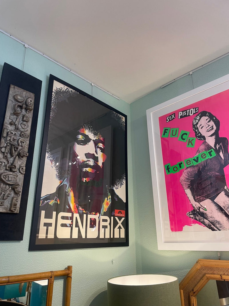 Large 1970s poster Jimi Hendrix All Along the Watchtower