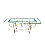 Mid century console table wrought iron with glass or solid marble top 1970s - Mid century furniture London