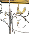 Mid Century console table wrought iron with solid marble top