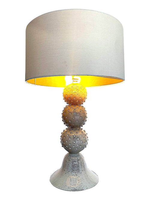 Mid Century table lamp - Murano - Avventurina - Taupe - glass balls - mid century lighting