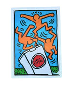 Framed Keith Haring Lucky Strike screen prints 1987 - Vintage Art
