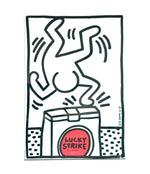 Framed Keith Haring Lucky Strike screen prints 1987 - Vintage Art