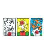 Framed Keith Haring Lucky Strike screen prints 1987 - Vintage Art