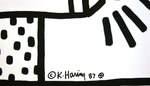Framed Keith Haring Lucky Strike screen prints 1987 - Vintage Art