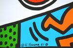 Framed Keith Haring Lucky Strike screen prints 1987 - Vintage Art