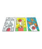 Framed Keith Haring Lucky Strike screen prints 1987 - Vintage Art