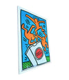 Framed Keith Haring Lucky Strike screen prints 1987 - Vintage Art
