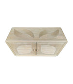 An Italian 1970s pencil reed bamboo, two doors, cabinet by Vivai Del Sud