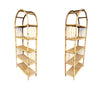 Mid Century Italian Bamboo and Rattan Shelves with Curved Tops - Mid Century Furniture - Ed Butcher Antiques Shop London