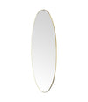 Mid Century Mirror full length Oval Mirror 1950s Italian with brass frame