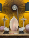 A pair of Italian ceramic 1970s palm tree lamps for lighting company Leola