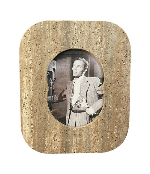 A pair of 1970s Italian travertine picture frames