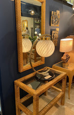Mid Century Rattan mirror and matching Console table - Mid Century Furniture 