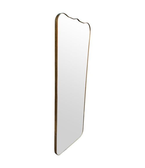 A large full length orignal Italian 1950s brass framed mirror